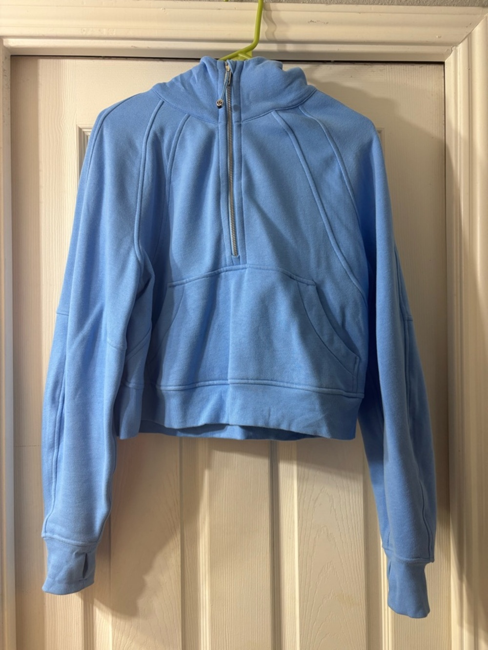 Lululemon Oversized Scuba Half Zip in Aero Blue